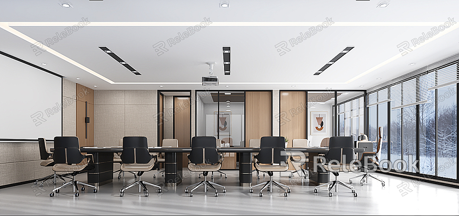 Modern Meeting Room Meeting Table and Chair model