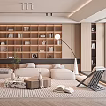 Modern sofa coffee table combination 3d model