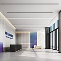Office reception lobby 3d model