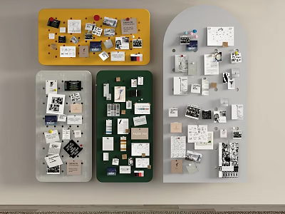 Modern Photo Wall Cave Board Hanging Cabinet Wall Cabinet 3d model