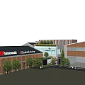 Seneca School Campus Featuring Red Brick Buildings Green Roof And Plaza Trees