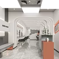 Modern DCHUAN Styling Salon Storefront With Circular Glass Entrance And Interior View
