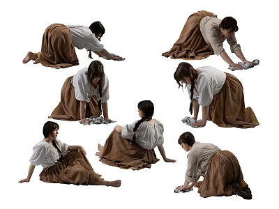 Colorful Inflatable Models With Various Poses For Party Decoration And Display Use 3d model