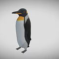 3D Rendered Penguin Character With Black White Body And Yellow Beak