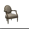 Elegant Classic Accent Chair With Beige Fabric Upholstery Gold Metal Frame And Ornate Armrests