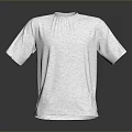 White Short Sleeve Basic Cotton T-shirt with Simple Design for Casual Wear