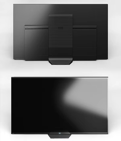 Sleek Ultra Thin Modern TV With Black Screen Narrow Bezel And Sleek Back Design 3d model