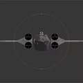 X Wing Starfighter Model With Detailed Engines Cockpit And Red Markings For Space Exploration