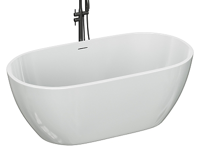 Freestanding modern oval bathtub 3d model