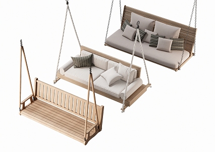 Modern Outdoor Swing Courtyard Swing Chair Hanging Chair Outdoor Rocking Chair 3d model