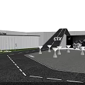 CTX Motorcycle Exhibition Display With CITYADV CTX700 Models And Roadway Setup