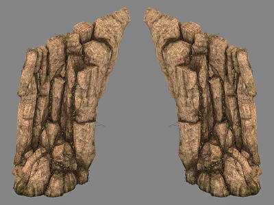 Mountain Wall 3d model