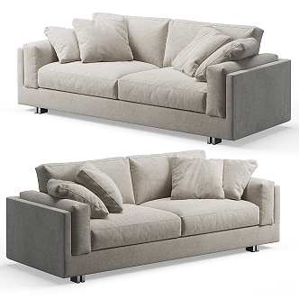 Modern Multi-Person Sofa Two-Person Sofa Casual Sofa Living Room Sofa Leather Sofa Corner Sofa 3d model