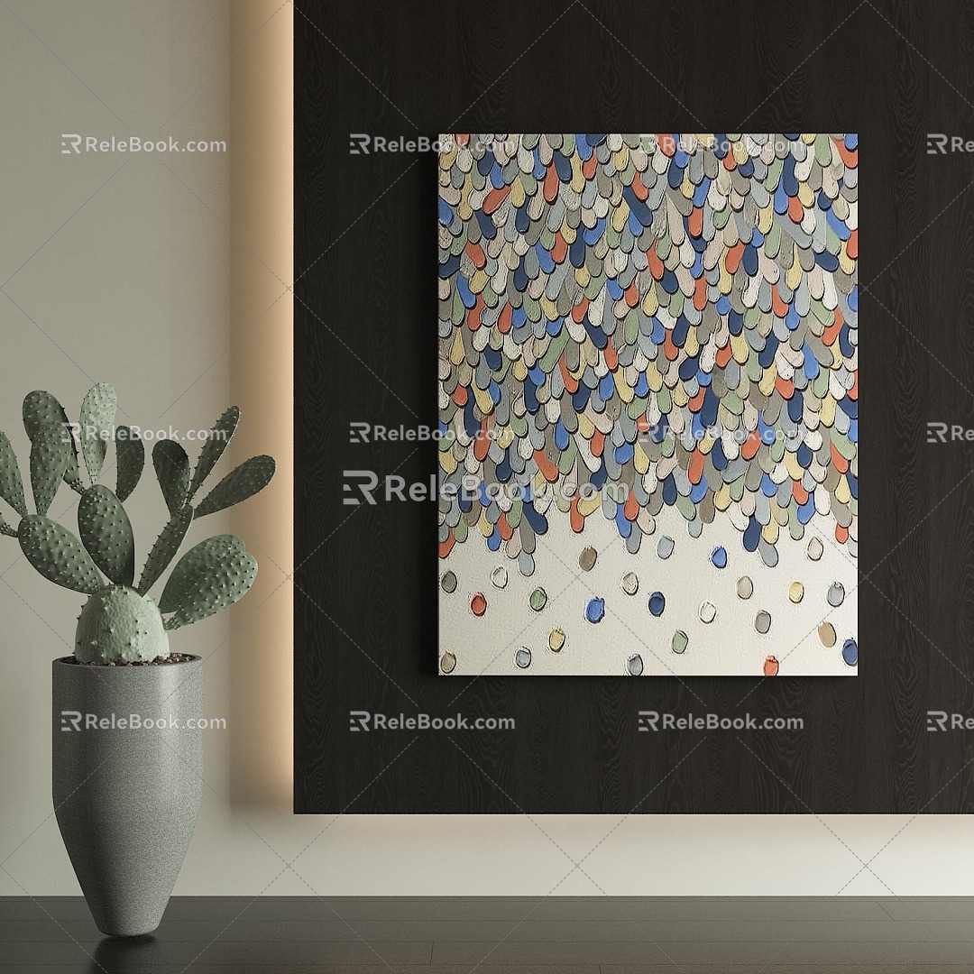 modern decorative painting 3d model