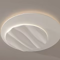 Modern Flush Mount Ceiling Lights With Wave Texture And Various Shapes For Contemporary Spaces 3d model