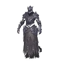 Fantasy Armored Warrior Character With Spiked Helmet And Tattered Skirt Armor