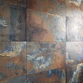 Decorative Wall Panels with Rustic Textured Surface and Multicolor Rust Blue Gray Tones 3d model