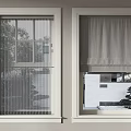 Different Curtain Types For Home Windows With Sheer And Blind Designs 3d model