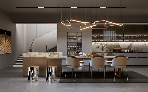 Modern Restaurant Milotti Restaurant 3d model