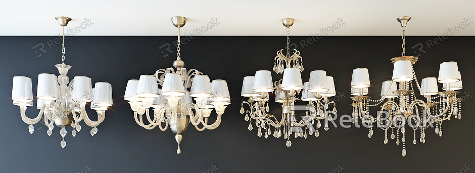 European chandelier fashion simple metal crystal chandelier combination model