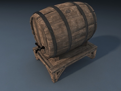 440 casks, seats, benches, wooden cases 3d model