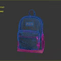 Black JanSport Backpack with Brown Base Front Pocket and Canvas Material 3d model