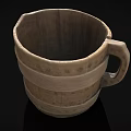 Artisan Handcrafted Wooden Cup With Intricate Carved Patterns And Vintage Design