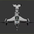 Futuristic Black And White Quadcopter Drone With Rotors And Streamlined Fuselage Design