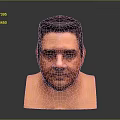 Man Head And Neck Model With Smooth Skin Tone Surface On Dark Background 3d model