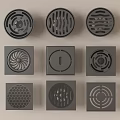 Bathroom Drain Covers With Various Round And Square Decorative Patterns Design