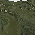 Natural Garden Landscape With Rolling Hills Rocks And Lush Green Vegetation
