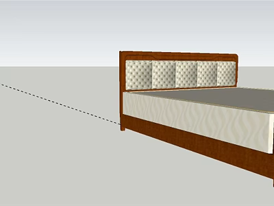 Modern Double Bed 3d model