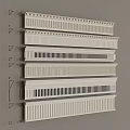 Various Decorative Crown Molding Styles With Mounting Brackets For Interior Design