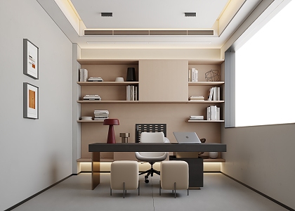 Modern study 3d model