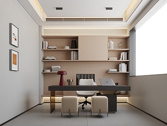 Modern study 3d model