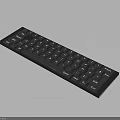 Black Computer Keyboard With Standard Layout Function Keys Numeric Keypad And Durable Design 3d model