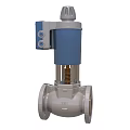 Industrial Control Valve With Electric Actuator Spring Mechanism Flange Connection And Stainless Steel Body