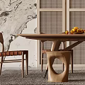 Modern Dining Table and Chair Combination 3d model