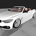 White BMW Convertible With Open Top Brown Seats And Sporty Design