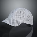 White Mesh Baseball Cap With Breathable Design For Daily Wear