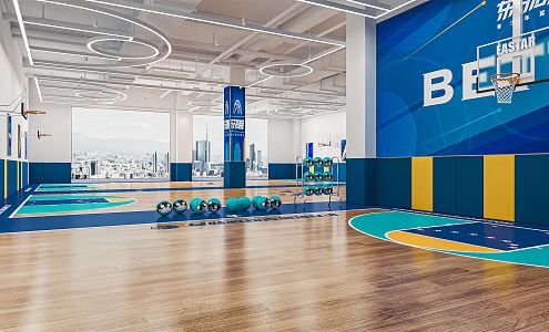 Modern Basketball Hall Children's Basketball Hall Basketball Training Institution Children's Basketball Training Center Physical Fitness Hall Children's Basketball 3d model