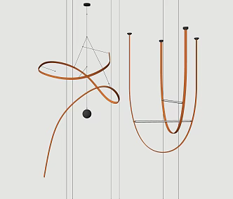 Modern chandelier 3d model