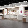 Shopping Mall Electronic Store with iPhone Huawei Displays Display Counters and Product Shelves