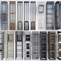 Various Modern Elevator Designs Featuring Glass And Metal Exterior Styles 3d model