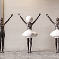 Modern Sculpture Creative Human Shape Sculpture Ornaments 3d model