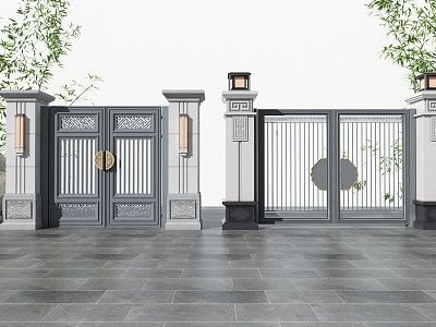 Jane Ou Gate Courtyard Gate 3d model