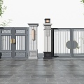 Jane Ou Gate Courtyard Gate 3d model