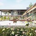 Modern Detached Villa With Scenic Green Surroundings Floor to Ceiling Windows And Garden Terrace