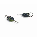 Green And Black Keys With Key Rings And Functional Design Features