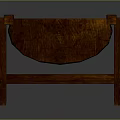 Wooden Household Bench With Long Divided Sections And Brown Wooden Legs